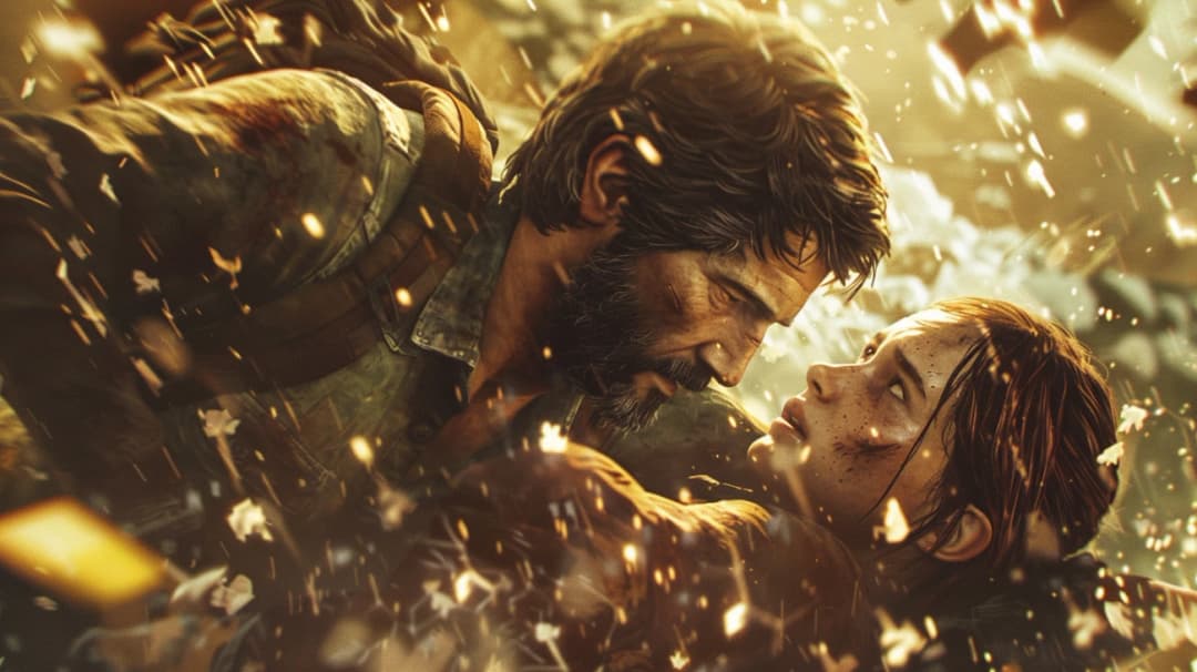 The Last of Us - plakat z bohaterami kultowej gry