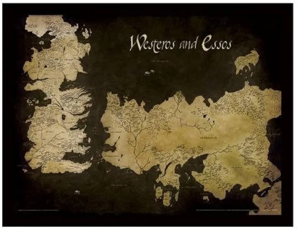 Mapa Świata Gry o Tron - Zobacz Pełną Mapę Westeros i Essos z Serialu Gra o Tron